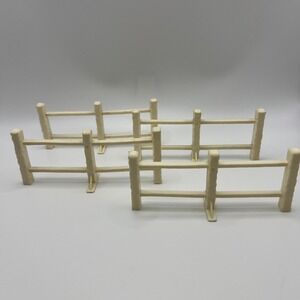 Fisher Price Farm 915 Corral Fence Replacement Set‎ 4 Pieces Knife-Whittled 1968